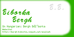 biborka bergh business card
